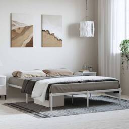 Berkfield Home Metal Bed Frame White 150x200 cm King Size - thumbnail 2