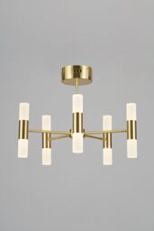 BHS Lighting Lois Chandelier in Metallic Gold - thumbnail 1