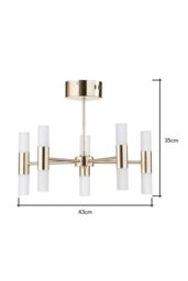 BHS Lighting Lois Chandelier in Metallic Gold - thumbnail 5
