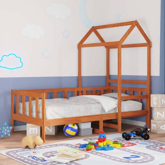 Berkfield Home Day Bed Set 2 pcs Wax Brown Solid Pine Wood - image 1