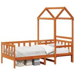 Berkfield Home Day Bed Set 2 pcs Wax Brown Solid Pine Wood - thumbnail 2