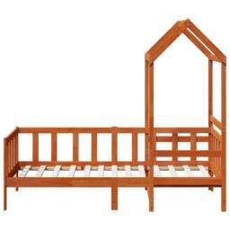 Berkfield Home Day Bed Set 2 pcs Wax Brown Solid Pine Wood - thumbnail 6