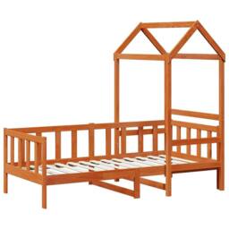 Berkfield Home Day Bed Set 2 pcs Wax Brown Solid Pine Wood - thumbnail 5