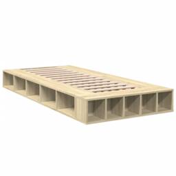 Berkfield Home Bed Frame without Mattress Sonoma Oak 90x200 cm in Brown - thumbnail 3