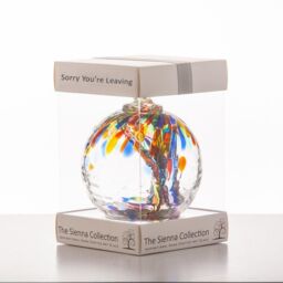 Sienna Glass 10cm Spirit Ball Sorry You're Leaving Multicoloured in Dark Red - thumbnail 2