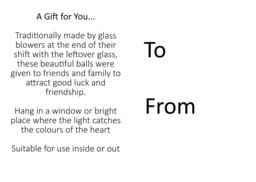 Sienna Glass 10cm Spirit Ball Sorry You're Leaving Multicoloured in Dark Red - thumbnail 4