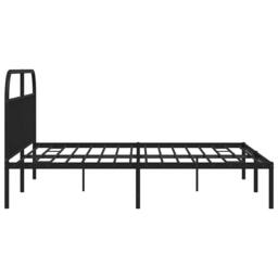 Berkfield Home Metal Bed Frame with Headboard Black 200x200 cm - thumbnail 7