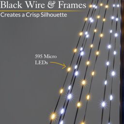 Christow Maypole Christmas Tree Micro LED Light Indoor Outdoor Decoration 1.4m 2.1m 2.5m in White - thumbnail 3