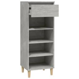 Berkfield Home Shoe Cabinet Concrete Grey 40x36x105 cm Engineered Wood - Size: 40 x 36 x 105 cm - thumbnail 4