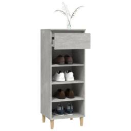 Berkfield Home Shoe Cabinet Concrete Grey 40x36x105 cm Engineered Wood - Size: 40 x 36 x 105 cm - thumbnail 7