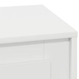 Berkfield Home Bedside Cabinet with LED Lights White 44x34, 5x45 cm - thumbnail 9