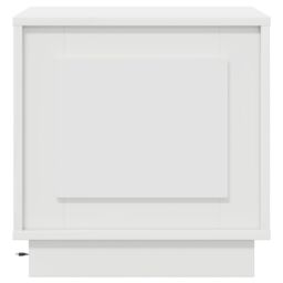 Berkfield Home Bedside Cabinet with LED Lights White 44x34, 5x45 cm - thumbnail 6