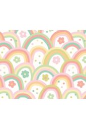 Origin Murals Rainbow Wobble Wall Mural in Green - Size: W300 cm x H240 cm - thumbnail 2