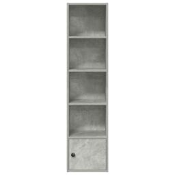 Berkfield Home Bookcase Concrete Grey 31x24x127 cm Engineered Wood - Size: 31 x 24 x 127 cm - thumbnail 4