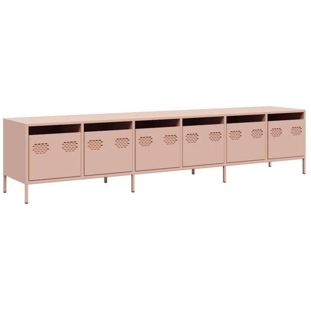 Berkfield Home TV Cabinet Pink 202x39x43.5 cm Cold-rolled Steel - image 1