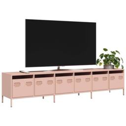Berkfield Home TV Cabinet Pink 202x39x43.5 cm Cold-rolled Steel - thumbnail 2