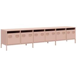 Berkfield Home TV Cabinet Pink 202x39x43.5 cm Cold-rolled Steel