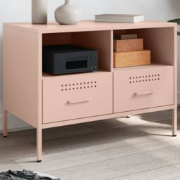 Berkfield Home TV Cabinet Pink 68x39x50.5 cm Steel