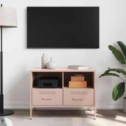 Berkfield Home TV Cabinet Pink 68x39x50.5 cm Steel - thumbnail 3