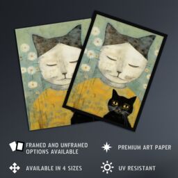 "Artery8 Self Portrait When Cats Resemble Their Owners By Gillian Keenan Extra Large XL Unframed Wall Art Poster Print - Size: W24"" x H32""" - thumbnail 2