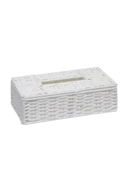 Arpan Eco-Friendly White Paper Rope Rectangular Tissue Holder Box - for Hotel & Guest Houses, Office Home, Bathroom - image 1