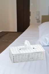 Arpan Eco-Friendly White Paper Rope Rectangular Tissue Holder Box - for Hotel & Guest Houses, Office Home, Bathroom - thumbnail 4