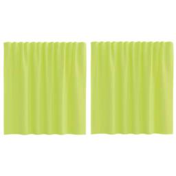 Berkfield Home Voile Curtains with Rod Pockets 2 pcs Apple Green - thumbnail 3