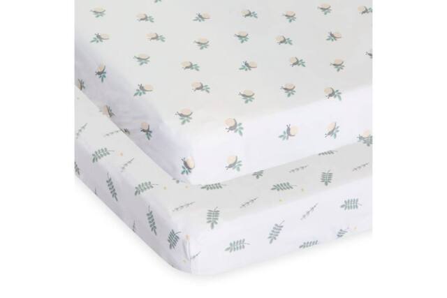 chicco Crib Set 2 Piece Twins Bamboo in White - image 1