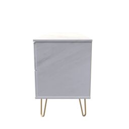 Ready Assembled 2 U Fuji 2 Drawer 2 Door Wide Sideboard (Ready Assembled) in Off-White - thumbnail 2