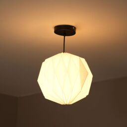 ValueLights Astrid Easy Fit Origami White Lampshade with LED Bulb - thumbnail 3
