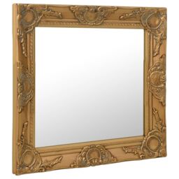 Berkfield Home Wall Mirror Baroque Style 50x50 cm Gold - thumbnail 2