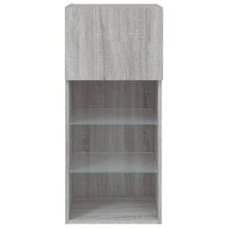 Berkfield Home TV Cabinet with LED Lights Grey Sonoma 40.5x30x90 cm - thumbnail 9
