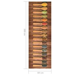 Berkfield Home Kitchen Carpet Washable Spoons 60x300 cm - thumbnail 6