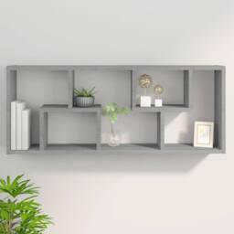 Berkfield Home Wall Shelf Grey Sonoma 36x16x90 cm Engineered Wood - Size: 36 x 16 x 90 cm - thumbnail 8