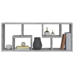 Berkfield Home Wall Shelf Grey Sonoma 36x16x90 cm Engineered Wood - Size: 36 x 16 x 90 cm - thumbnail 7
