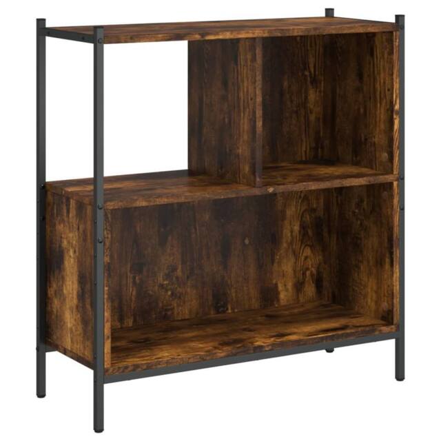 Berkfield Home Bookcase Smoked Oak 72x28x77.5 cm Engineered Wood in Brown - image 1