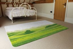 Benjamin Tate Design Landscape Illustration Designer Rug in Natural - Size: Large - thumbnail 3