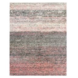 Kukoon Pink Stripe Distressed Shaggy Living Area Rug - Size: 60 cm x 240 cm - thumbnail 6