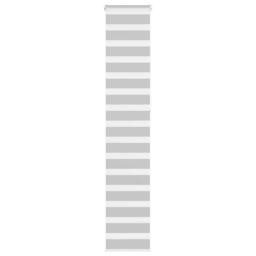 Berkfield Home Elegant Zebra Blind Light Grey 50x230 cm Fabric Width 45.9 cm Pol - thumbnail 2