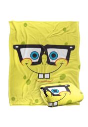 Spongebob Winking Face Silky Touch Super Soft Throw Blanket 152 X 127 cm in White - thumbnail 2