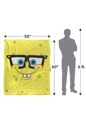 Spongebob Winking Face Silky Touch Super Soft Throw Blanket 152 X 127 cm in White - thumbnail 5