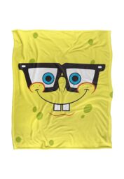 Spongebob Winking Face Silky Touch Super Soft Throw Blanket 152 X 127 cm in White - thumbnail 1