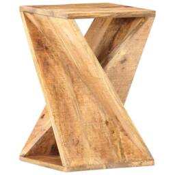 Berkfield Home Side Table 35x35x55 cm Solid Mango Wood in Brown - Size: 35 x 35 x 55 cm - thumbnail 1