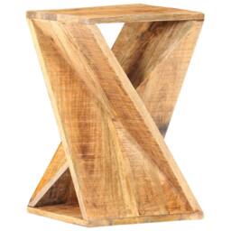 Berkfield Home Side Table 35x35x55 cm Solid Mango Wood in Brown - Size: 35 x 35 x 55 cm - thumbnail 6