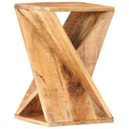 Berkfield Home Side Table 35x35x55 cm Solid Mango Wood in Brown - Size: 35 x 35 x 55 cm - thumbnail 5