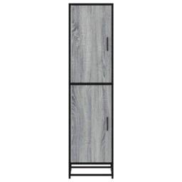 Berkfield Home Highboard Grey Sonoma 35.5x35x139 cm Engineered Wood & Metal - thumbnail 4