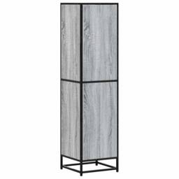 Berkfield Home Highboard Grey Sonoma 35.5x35x139 cm Engineered Wood & Metal - thumbnail 7