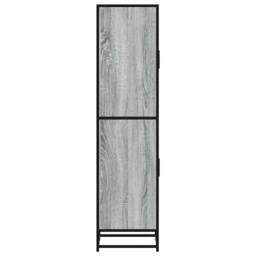 Berkfield Home Highboard Grey Sonoma 35.5x35x139 cm Engineered Wood & Metal - thumbnail 6