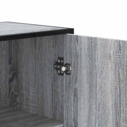 Berkfield Home Highboard Grey Sonoma 35.5x35x139 cm Engineered Wood & Metal - thumbnail 9