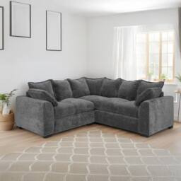 Furnishings For Less UK Colby Grey 5 Seater L Shaped Corner Sofa Fabric - thumbnail 1
